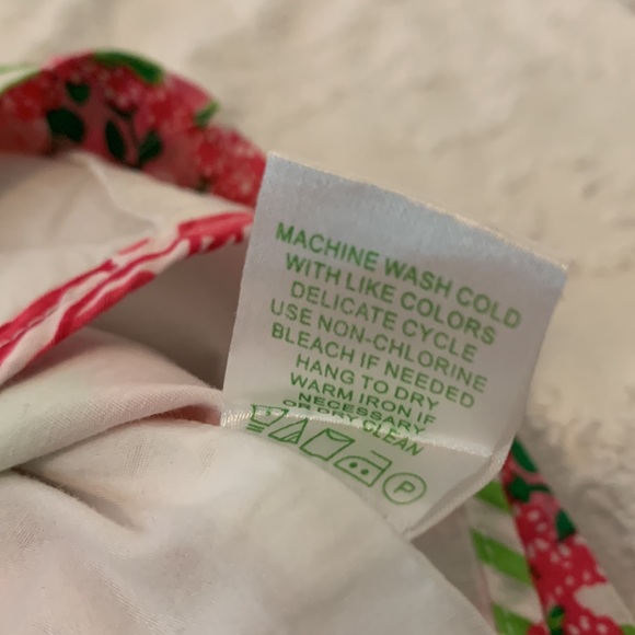 LILLY PULITZER FLORAL BUTTERFLY STRIPE PRINT STRAPLESS SHEATH DRESS - Picture 15 of 16